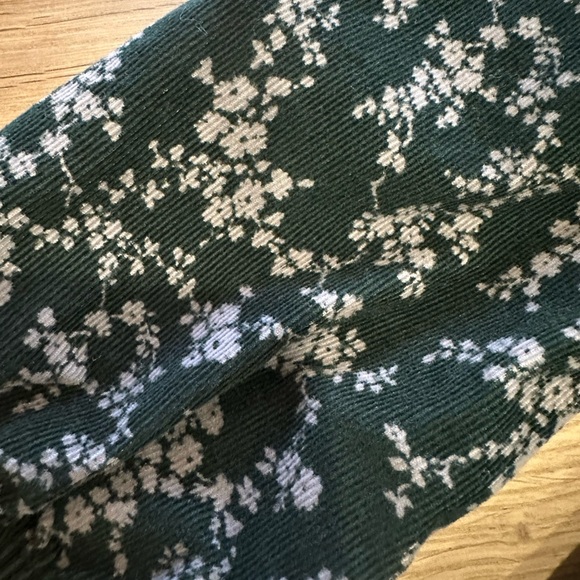 gap kids corduroy green floral dress size 8 - Picture 2 of 3